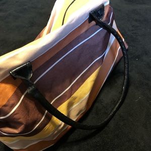 5/$20 Brown yellow striped bag. 5/$20 SALE JUST BUNDLE